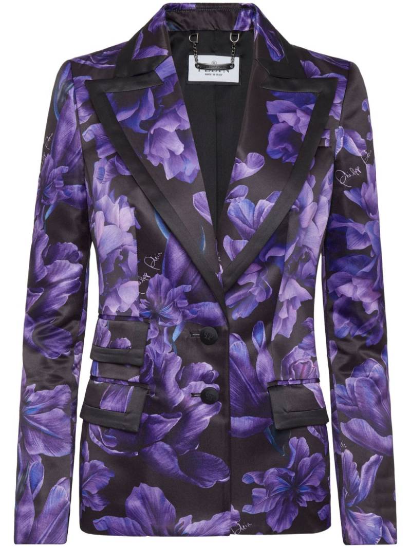 Philipp Plein Duchesse floral-print blazer - Black von Philipp Plein