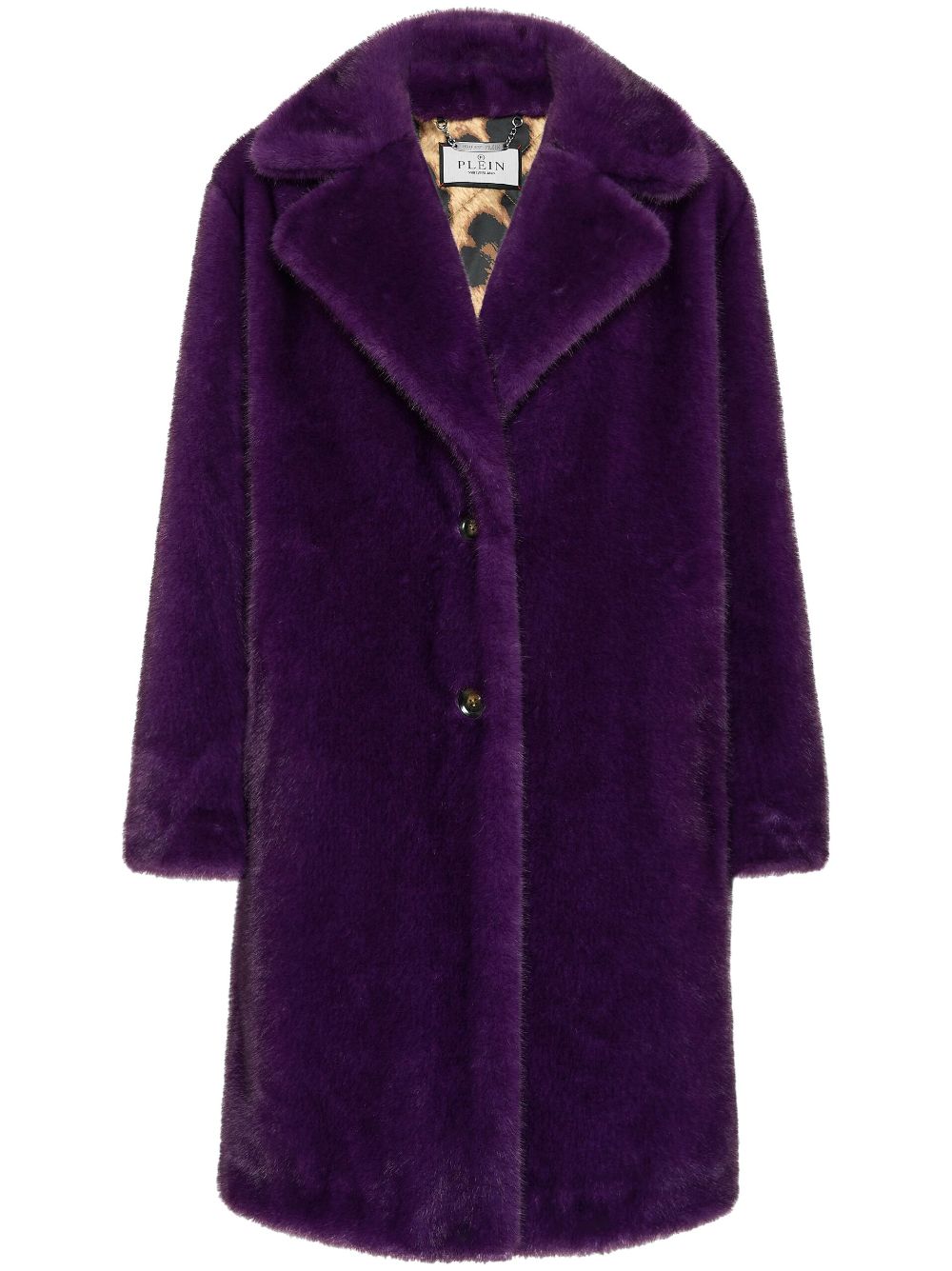 Philipp Plein Eco Mink single-breasted coat - Purple von Philipp Plein