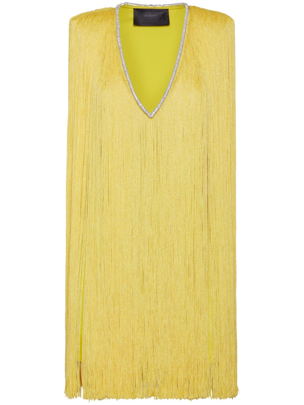 Philipp Plein Fringe sleeveless minidress - Yellow von Philipp Plein