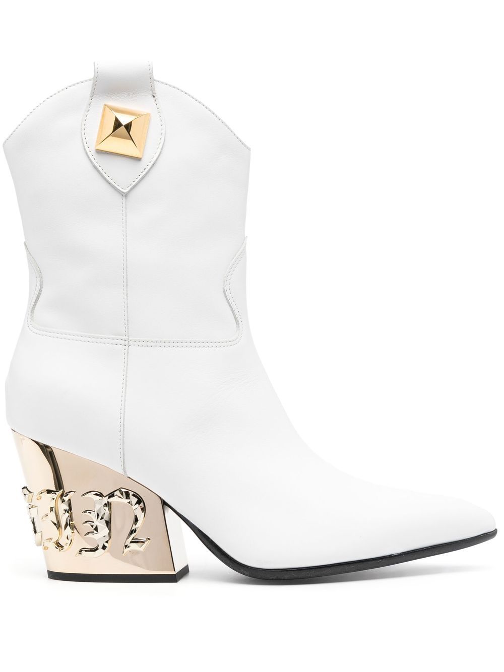 Philipp Plein Gothic Plein CowBoy 80mm ankle boots - White von Philipp Plein