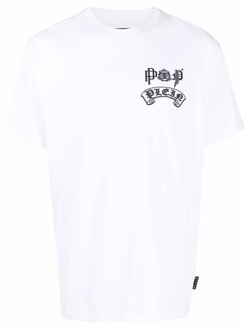 Philipp Plein Gothic Plein logo-print crew-neck T-shirt - White von Philipp Plein