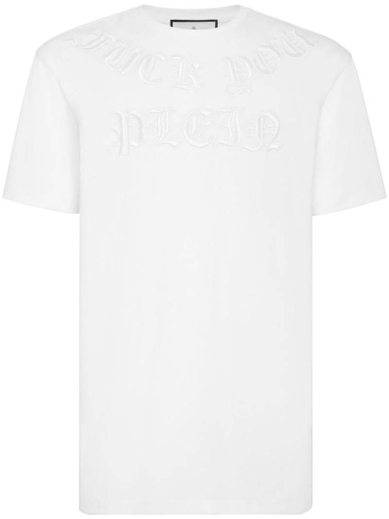 Philipp Plein Gothic logo-embossed T-shirt - White von Philipp Plein