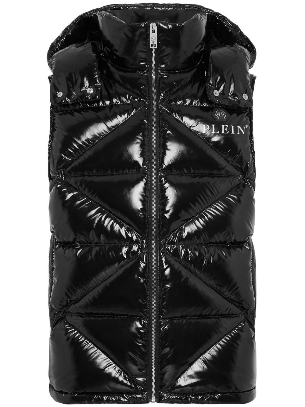 Philipp Plein Hexagon logo-plaque padded gilet - Black von Philipp Plein