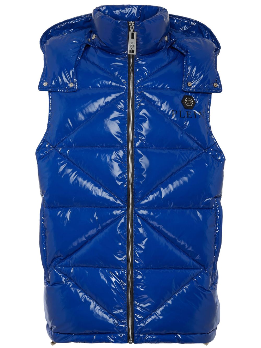 Philipp Plein Hexagon logo-plaque padded gilet - Blue von Philipp Plein