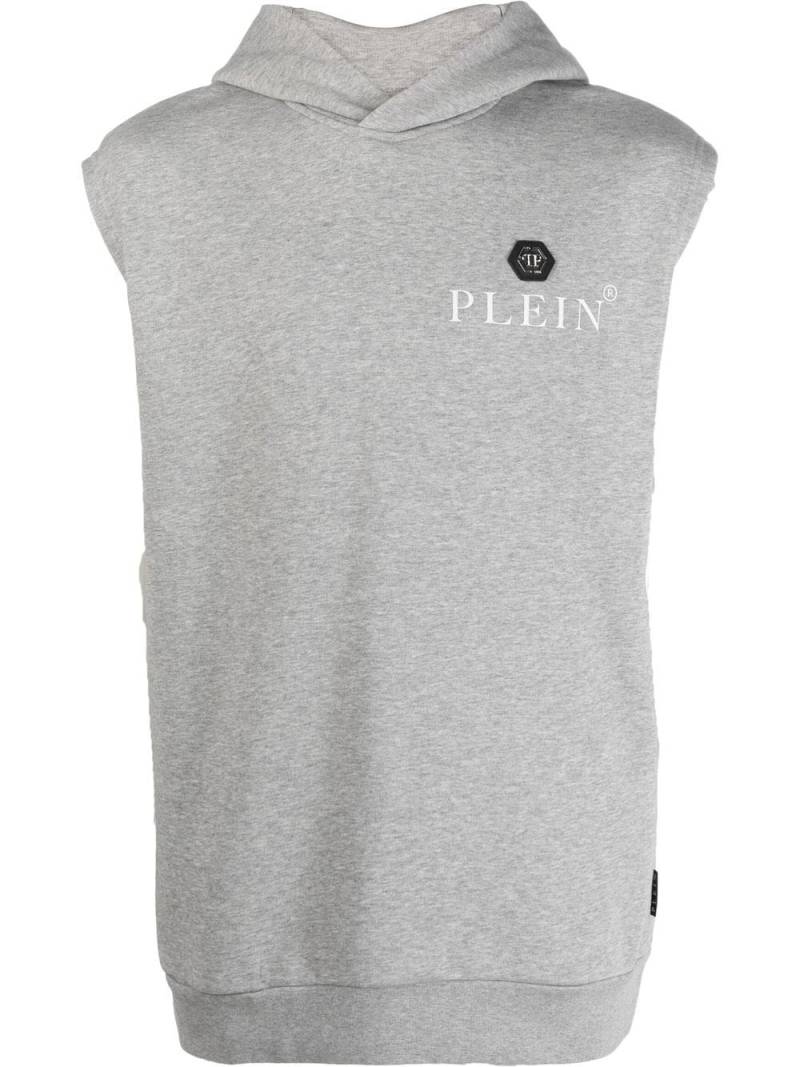 Philipp Plein Hexagon sleeveless hoodie - Grey von Philipp Plein