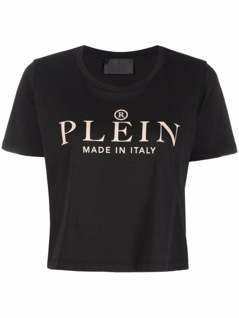 Philipp Plein Iconic Plein short-sleeve cropped T-shirt - Black von Philipp Plein