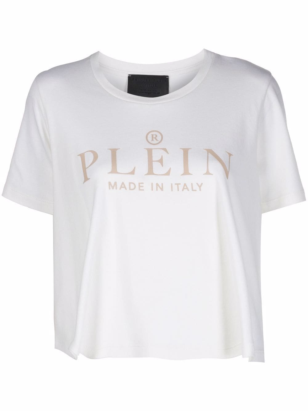 Philipp Plein Iconic Plein short-sleeve cropped T-shirt - Neutrals von Philipp Plein