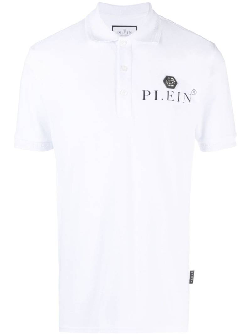Philipp Plein Iconic piqué cotton polo shirt - White von Philipp Plein