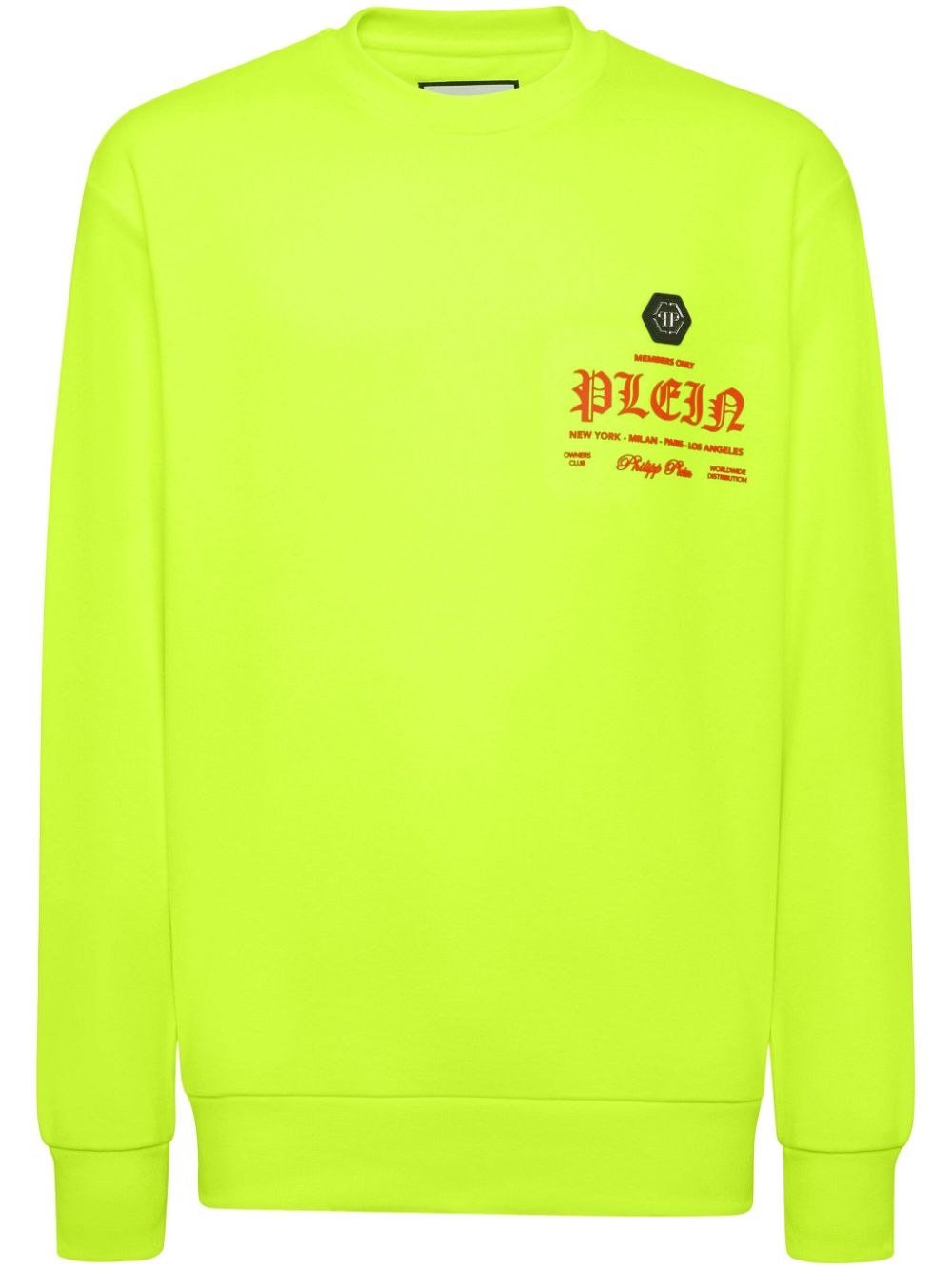 Philipp Plein LS logo-appliqué sweatshirt - Yellow von Philipp Plein