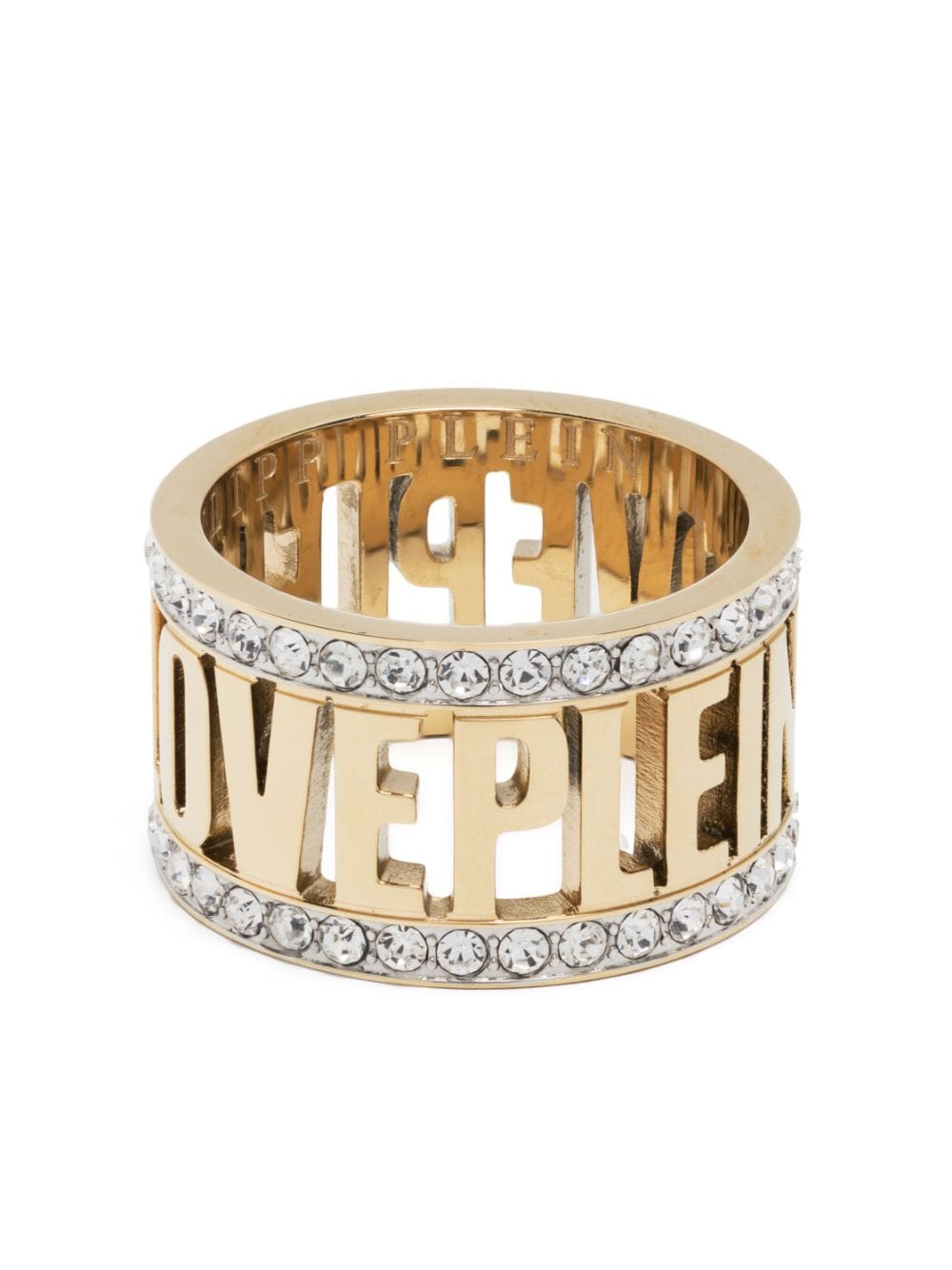 Philipp Plein Lettering polished ring - Gold von Philipp Plein