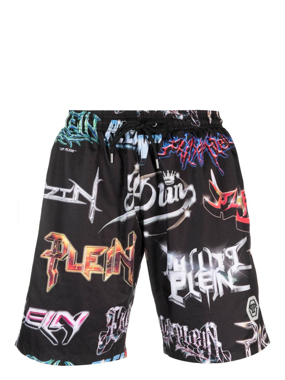 Philipp Plein Logos logo-print swim shorts - Black von Philipp Plein