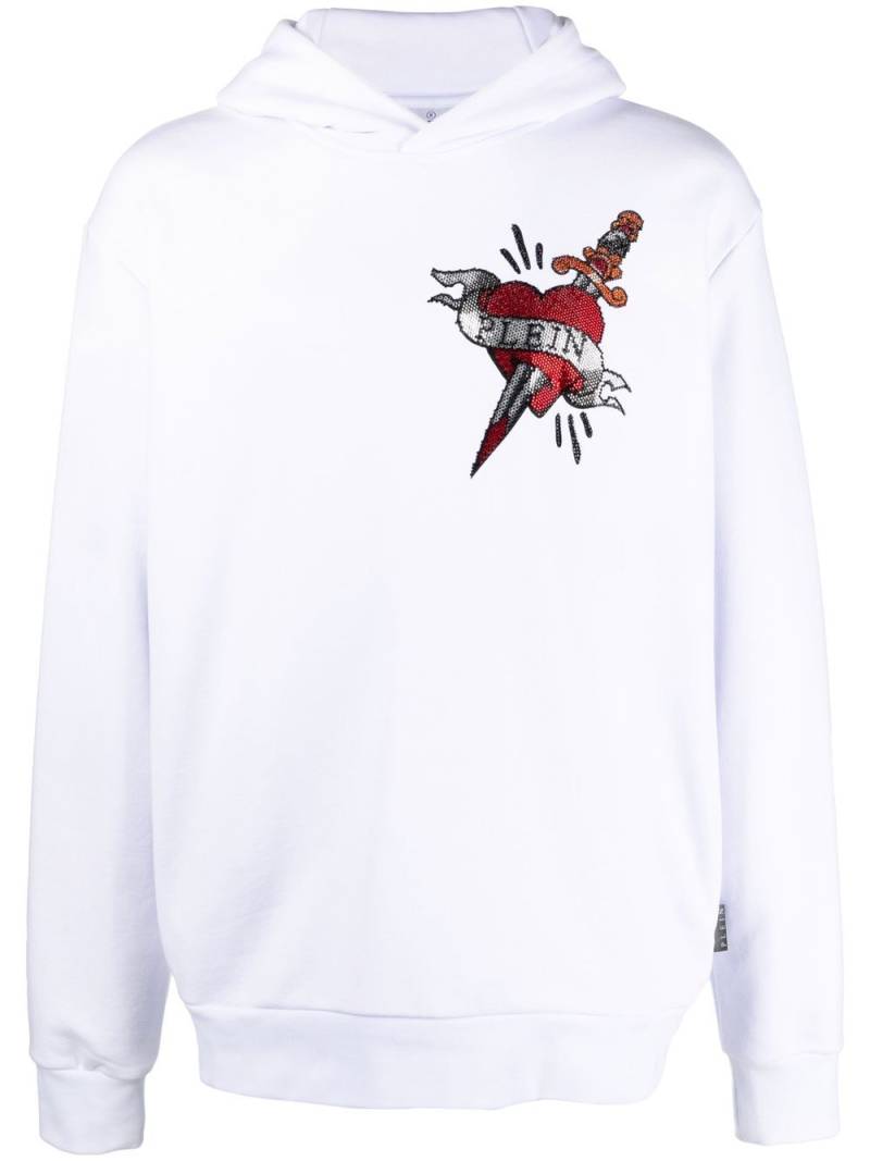 Philipp Plein Love logo-print hoodie - White von Philipp Plein