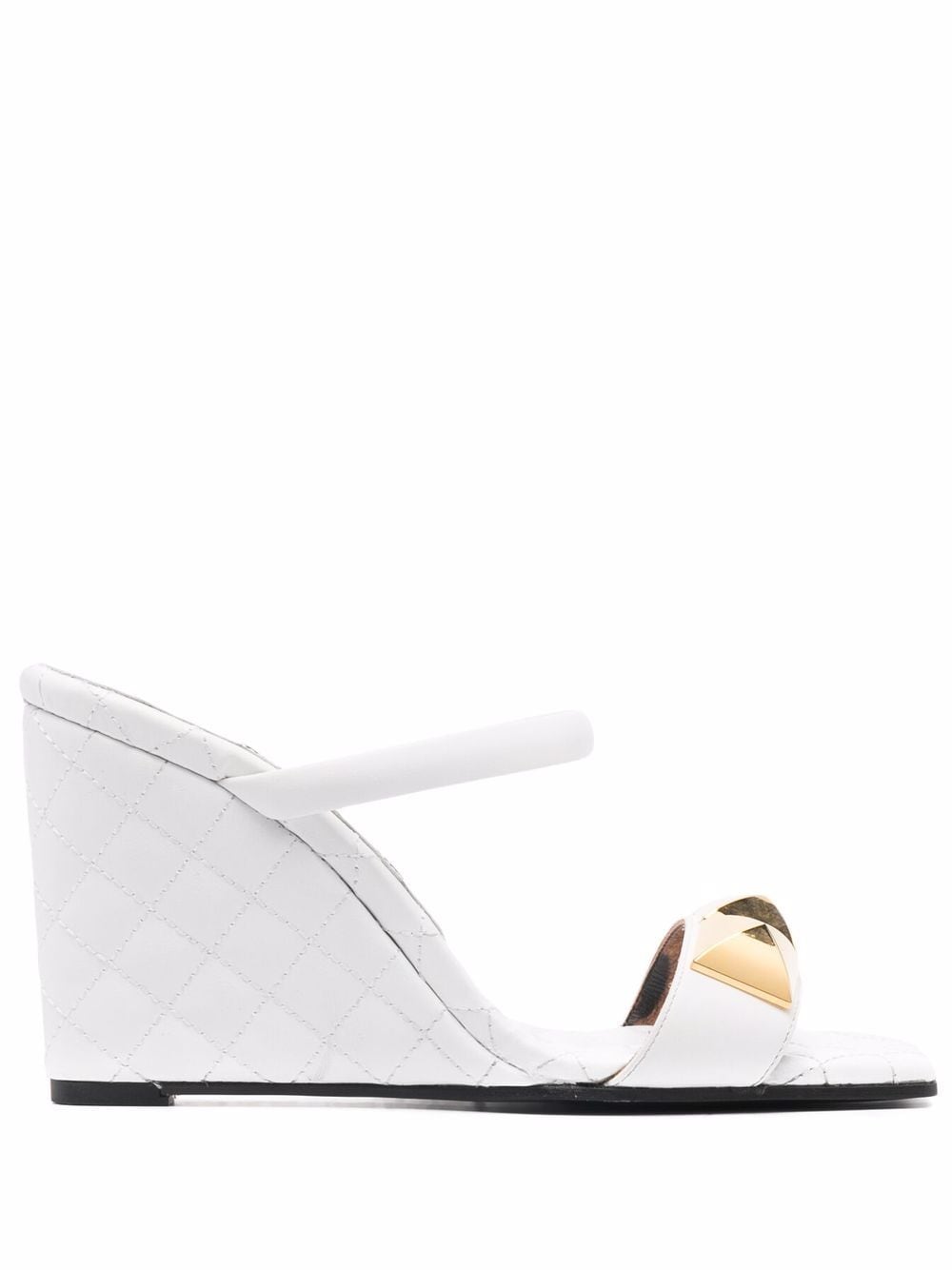 Philipp Plein Matelasse leather wedges - White von Philipp Plein