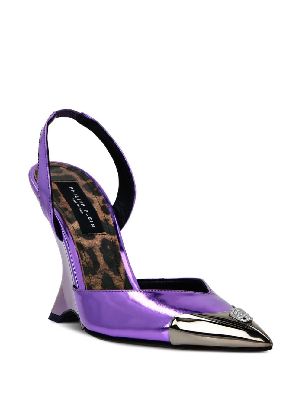 Philipp Plein Mirror Decollete leather pumps - Purple von Philipp Plein