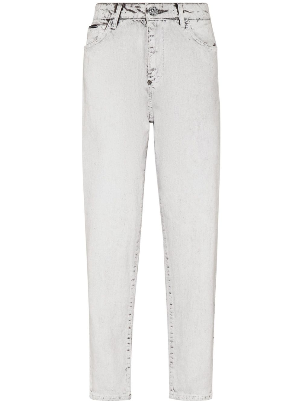 Philipp Plein Mom Fit tapered jeans - Grey von Philipp Plein