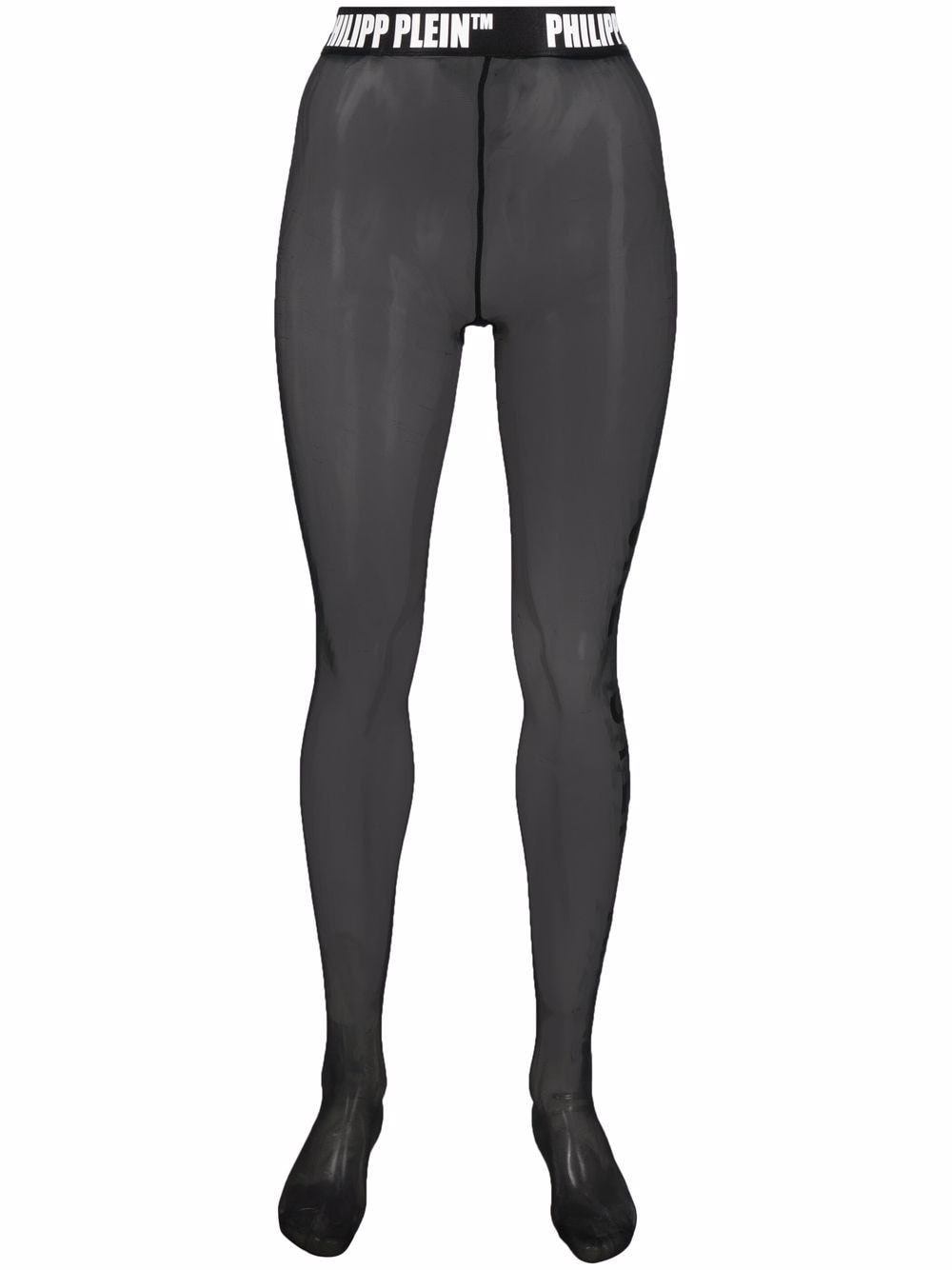 Philipp Plein One Step logo-waistband tights - Black von Philipp Plein