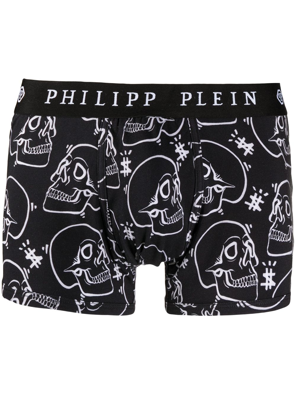Philipp Plein Outline skull-print boxers - Black von Philipp Plein