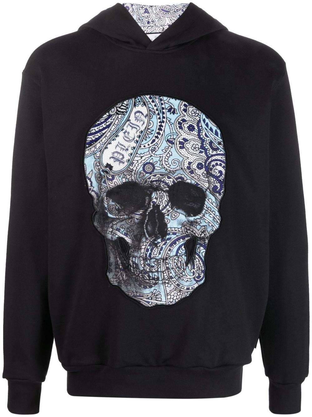 Philipp Plein Paisley Skull long-sleeve hoodie - Black von Philipp Plein