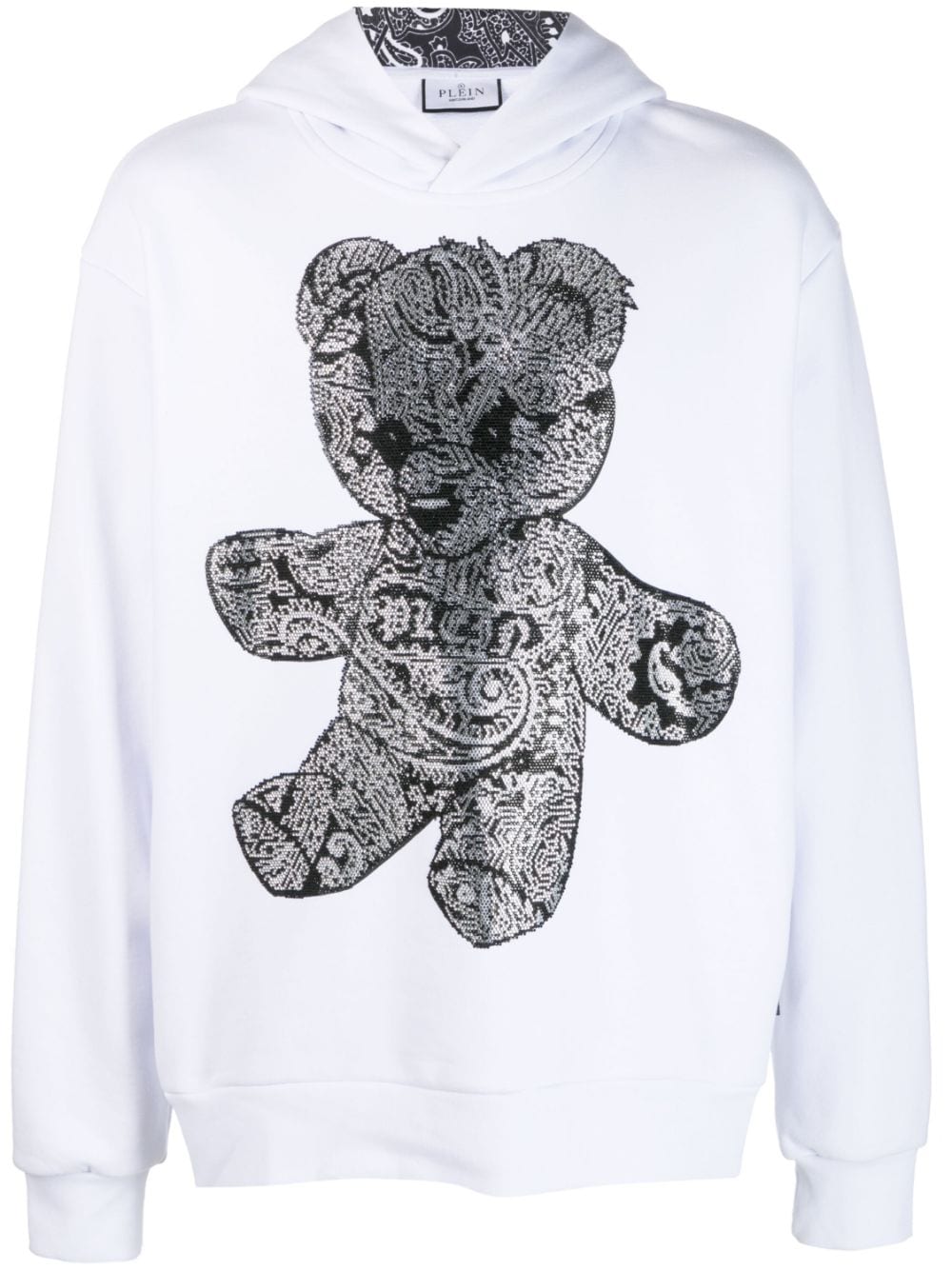 Philipp Plein Paisley Teddy-Bear hoodie - White von Philipp Plein