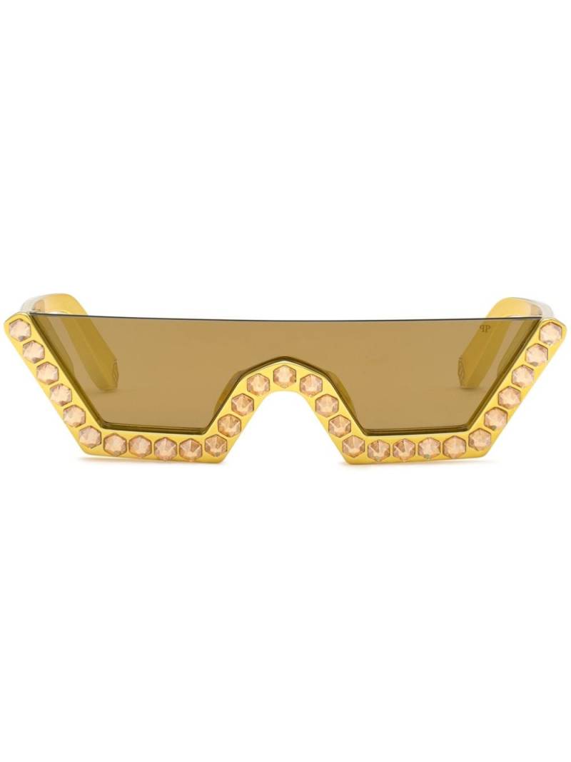 Philipp Plein Plein Crystal Lux square-frame sunglasses - Gold von Philipp Plein