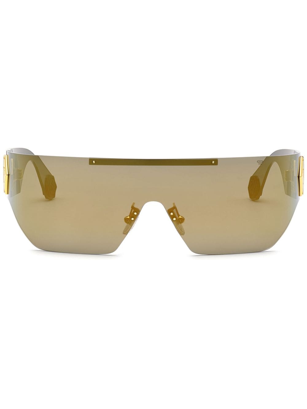 Philipp Plein Plein Hero Hexagon shield-frame sunglasses - Gold von Philipp Plein