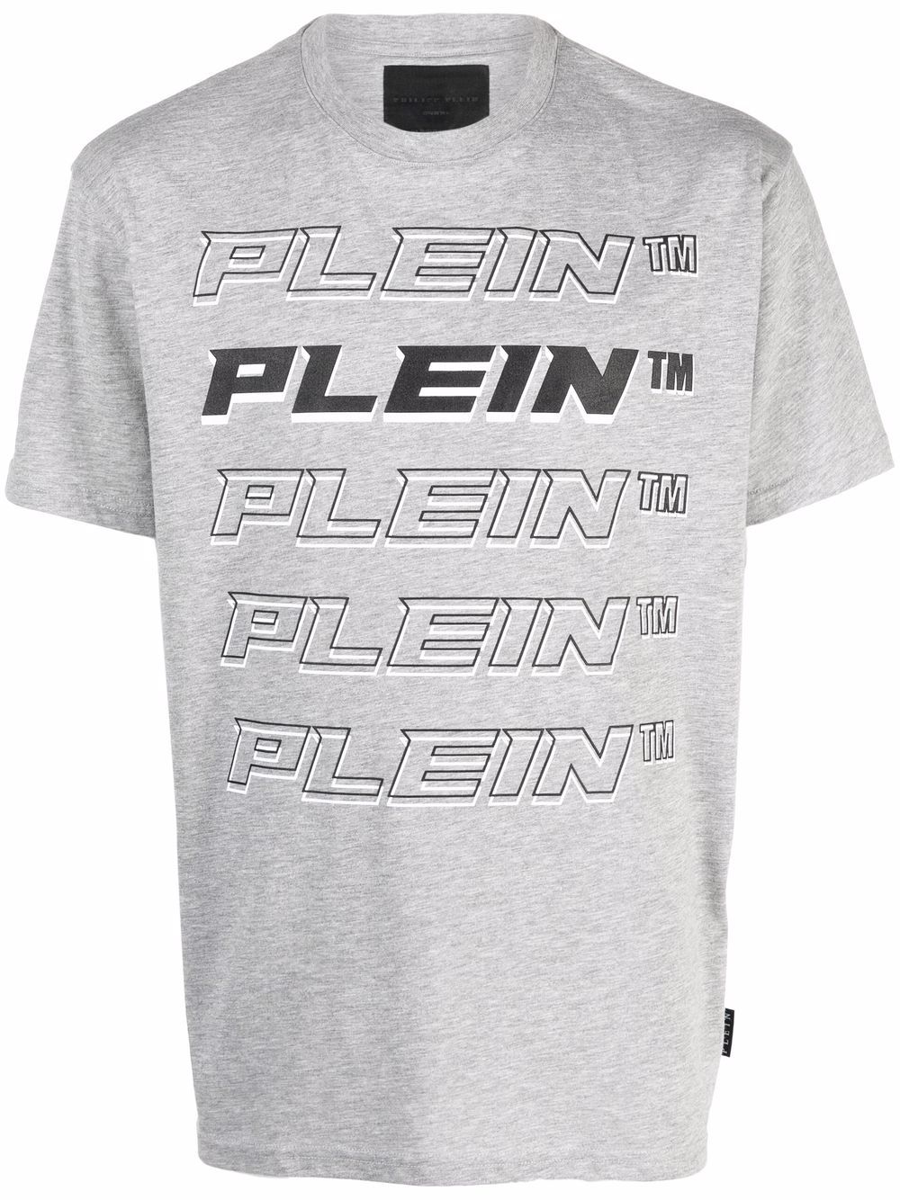 Philipp Plein Plein repeat logo T-shirt - Grey von Philipp Plein
