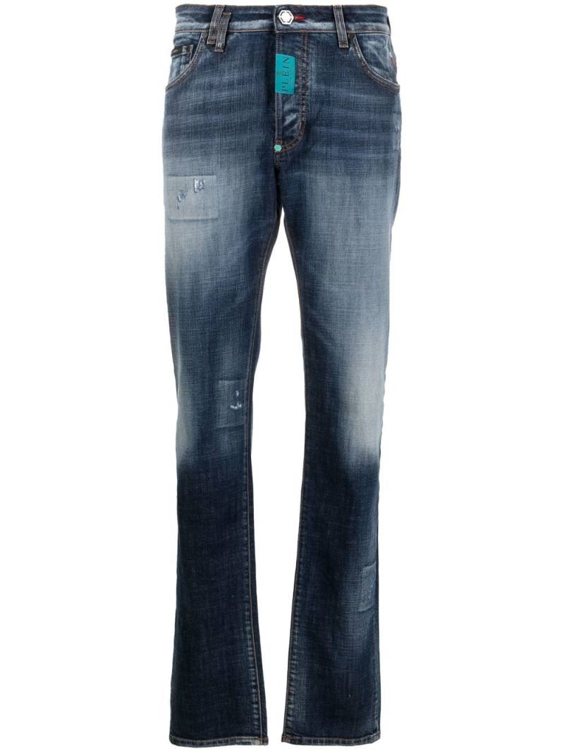 Philipp Plein Premium Hexagon low-rise slim-cut jeans - Blue von Philipp Plein