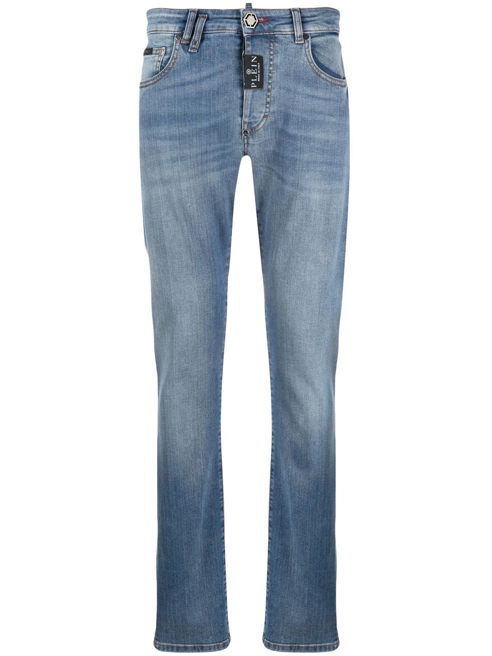 Philipp Plein Premium-Hexagon straight-fit jeans - Blue von Philipp Plein