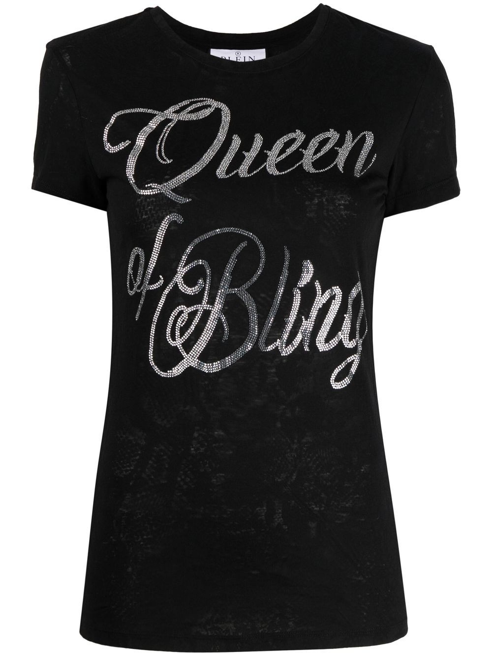 Philipp Plein Queen Of Bling cotton T-shirt - Black von Philipp Plein