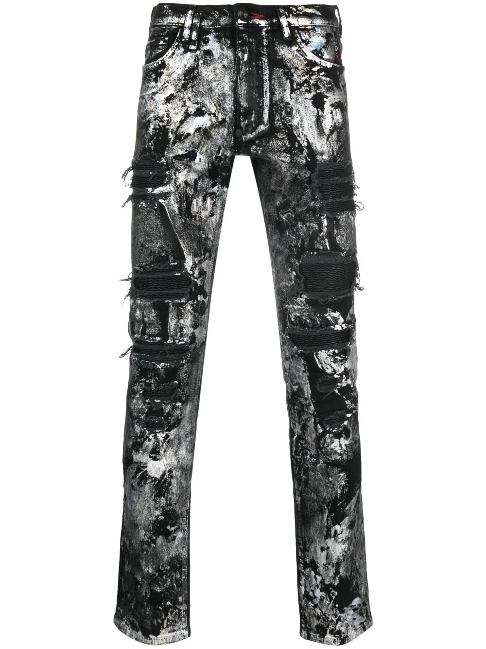 Philipp Plein Rock Star hand-painted skinny jeans - Black von Philipp Plein
