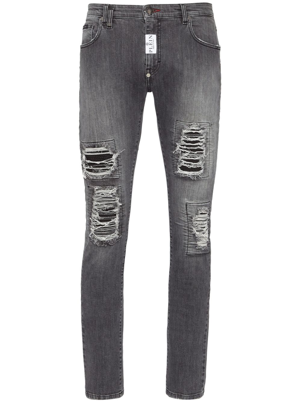 Philipp Plein Rock Star mid-rise slim-fit jeans - Grey von Philipp Plein