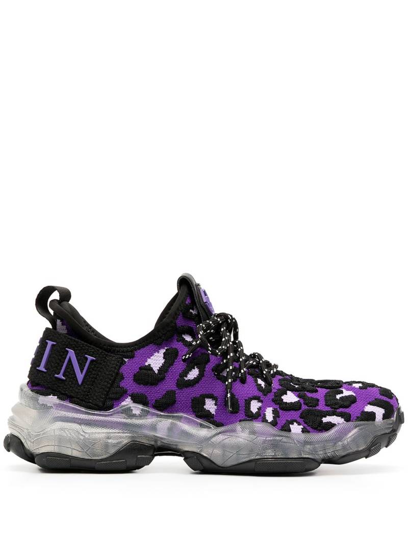 Philipp Plein Runner leopard-print sneakers - Purple von Philipp Plein