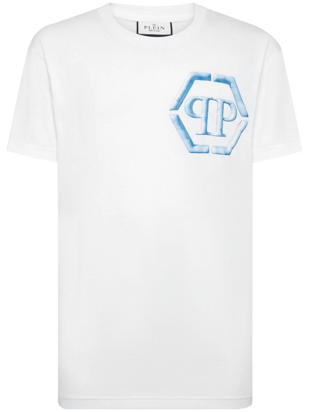 Philipp Plein SS Hexagon-print cotton T-shirt - White von Philipp Plein