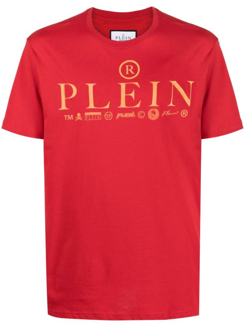 Philipp Plein SS Logos round-neck T-shirt - Red von Philipp Plein