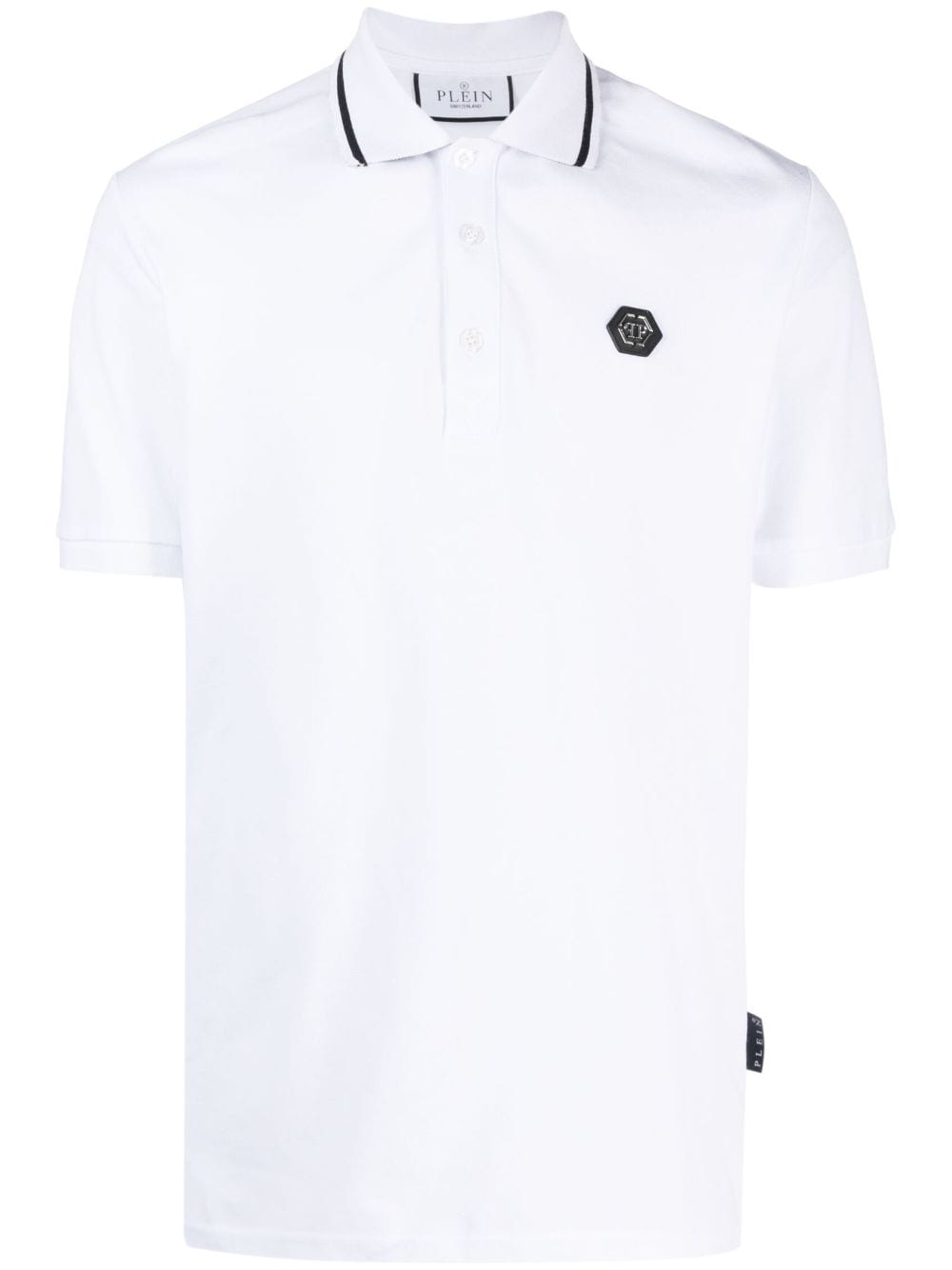 Philipp Plein SS Paisley Strass polo shirt - White von Philipp Plein