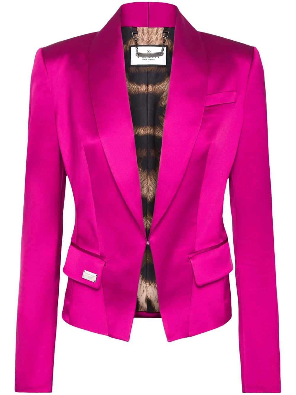 Philipp Plein Sartorial single-breasted satin blazer - Pink von Philipp Plein