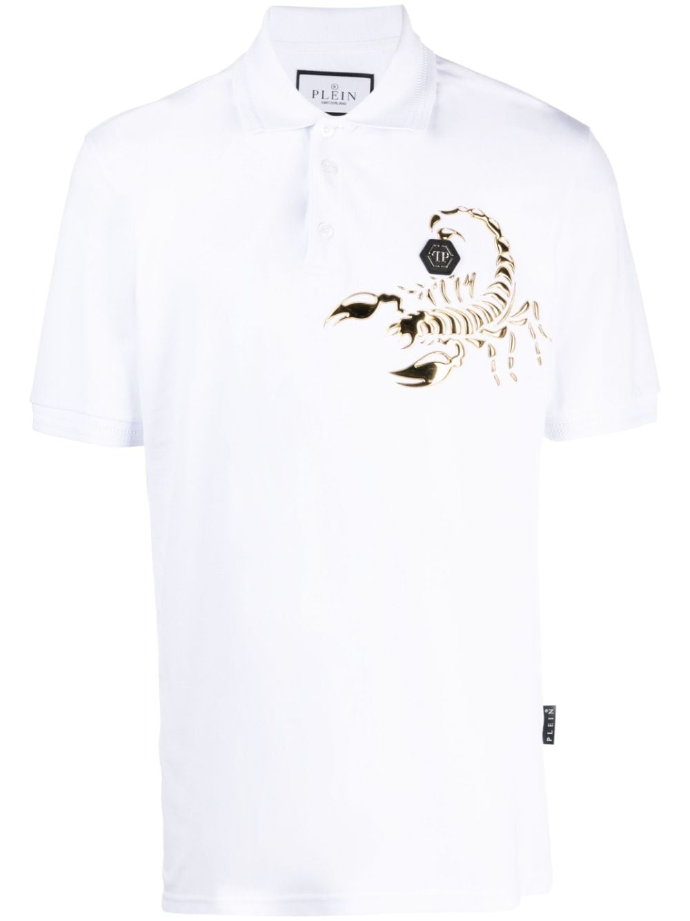 Philipp Plein Scorpion cotton polo shirt - White von Philipp Plein