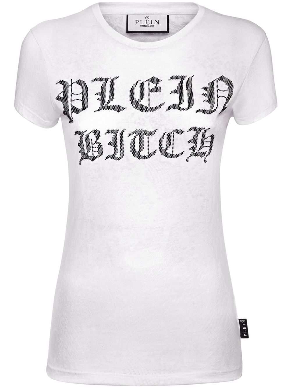 Philipp Plein Sexy Pure Gothic Plein crystals-embellishment burn out T-shirt - White von Philipp Plein