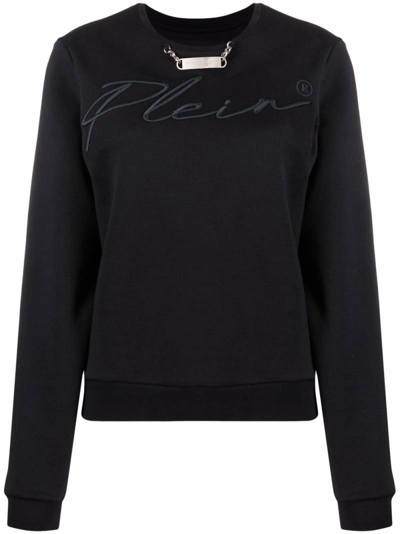 Philipp Plein Signature logo-embroidered sweatshirt - Black von Philipp Plein