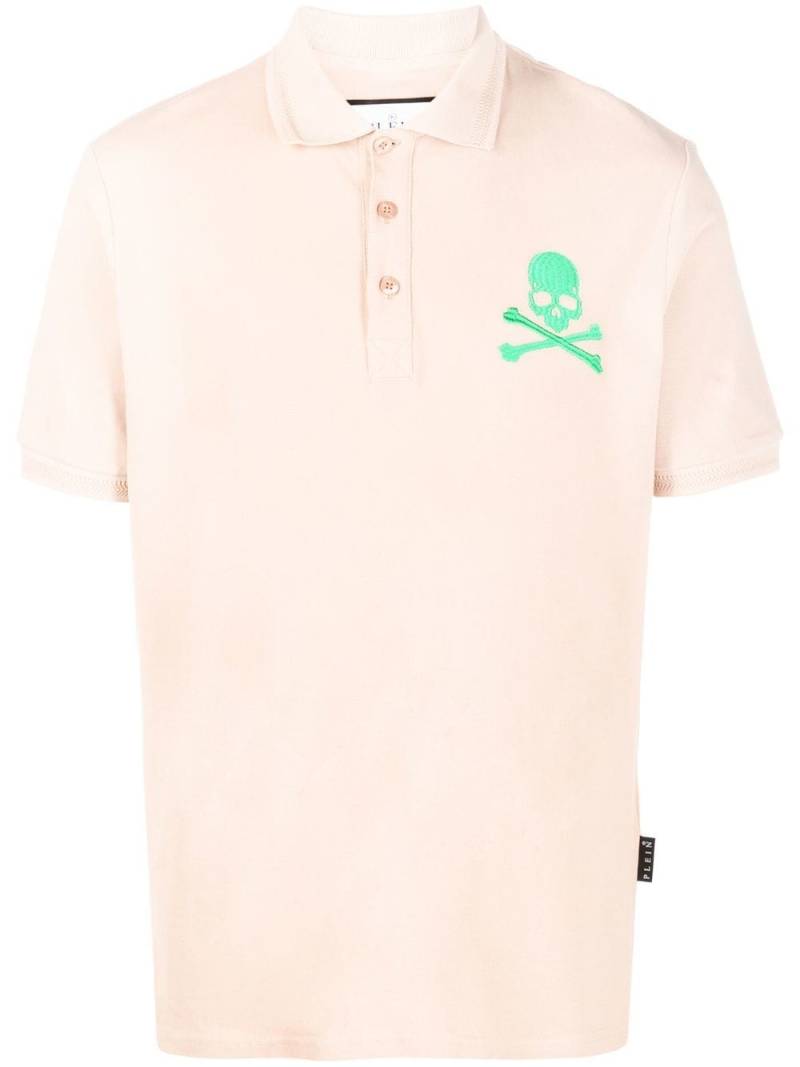 Philipp Plein Skull Bones cotton polo shirt - Neutrals von Philipp Plein