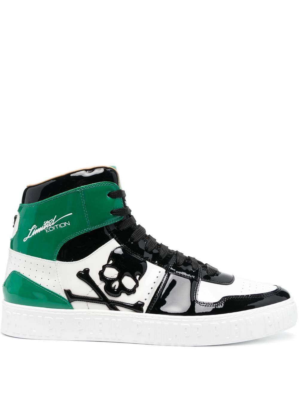 Philipp Plein Skull lace-up sneakers - Green von Philipp Plein