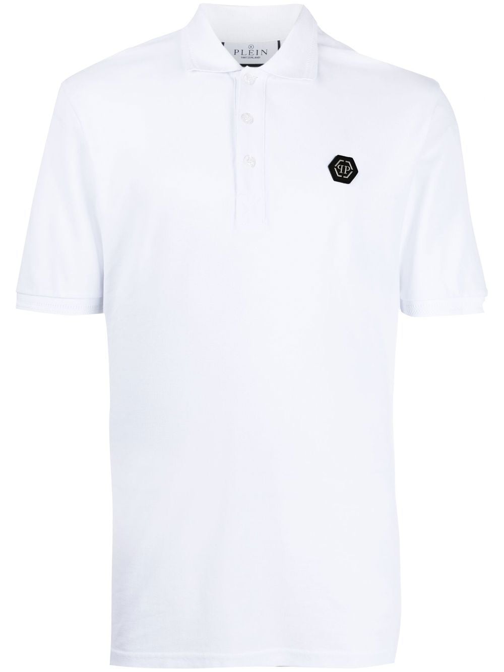 Philipp Plein Skull-print cotton polo shirt - White von Philipp Plein