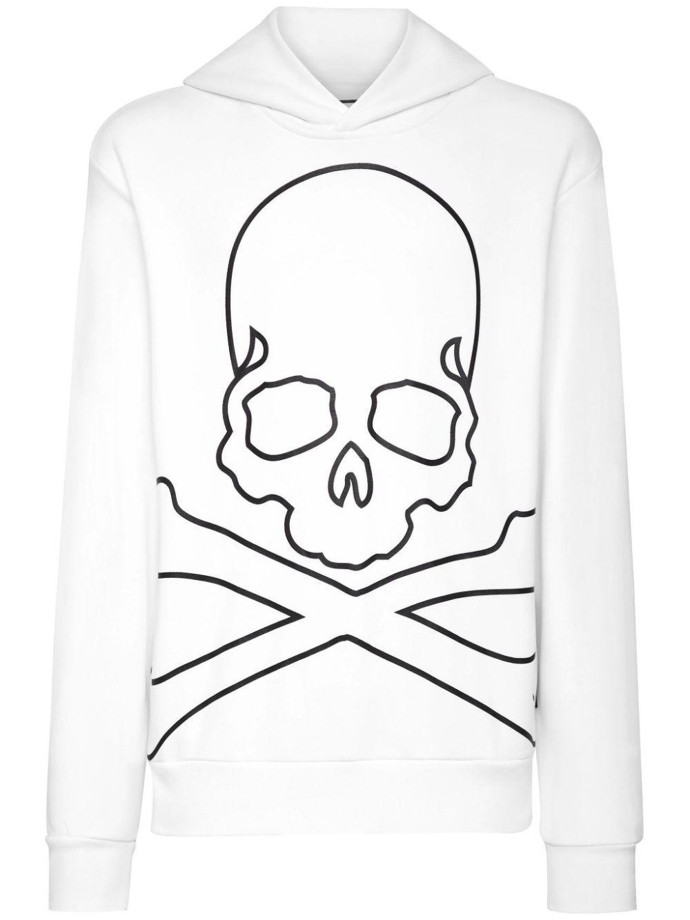 Philipp Plein Skull&Bones long-sleeved hoodie - White von Philipp Plein