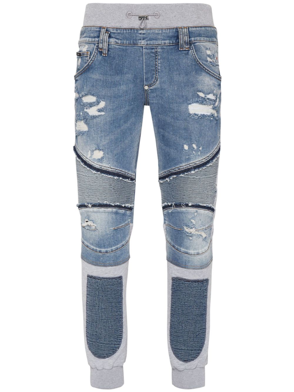 Philipp Plein Skull & Bones tapered jeans - Blue von Philipp Plein