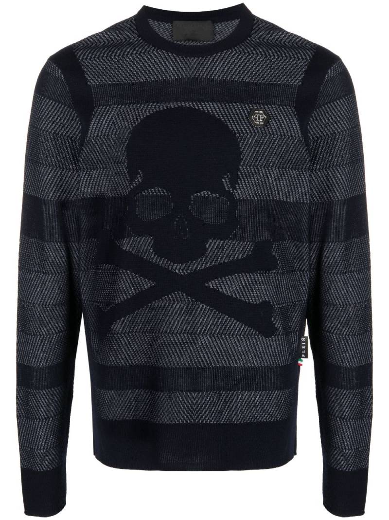 Philipp Plein Skull&Bones wool-blend jumper - Blue von Philipp Plein