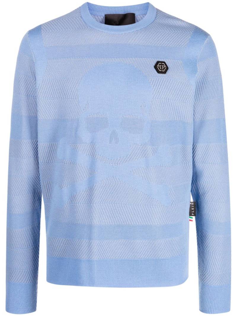 Philipp Plein Skull&Bones wool-blend jumper - Blue von Philipp Plein