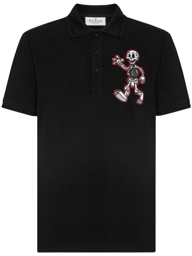 Philipp Plein Skully Gang cotton polo shirt - Black von Philipp Plein