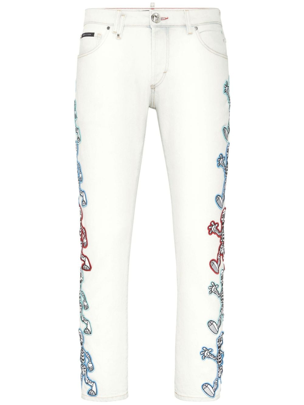 Philipp Plein Skully Gang low-rise skinny jeans - White von Philipp Plein