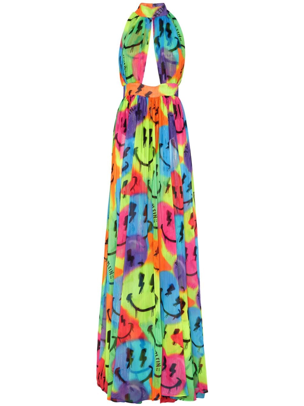 Philipp Plein Smile chiffon maxi dress - Blue von Philipp Plein