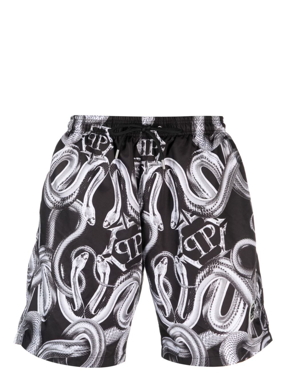 Philipp Plein Snake logo-print swim shorts - Black von Philipp Plein